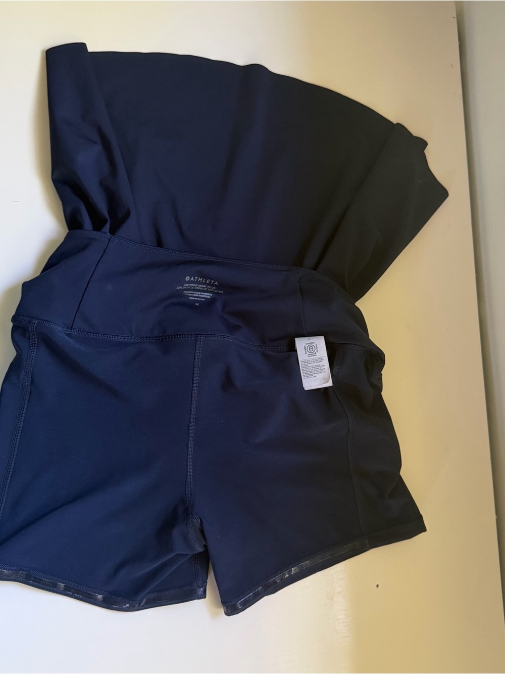 Athleta Skort Ace A-Line 15.5" Navy Skort Size Medium Tennis Golf Travel Active - Picture 8 of 9